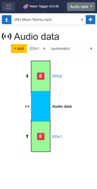 Audio data placement